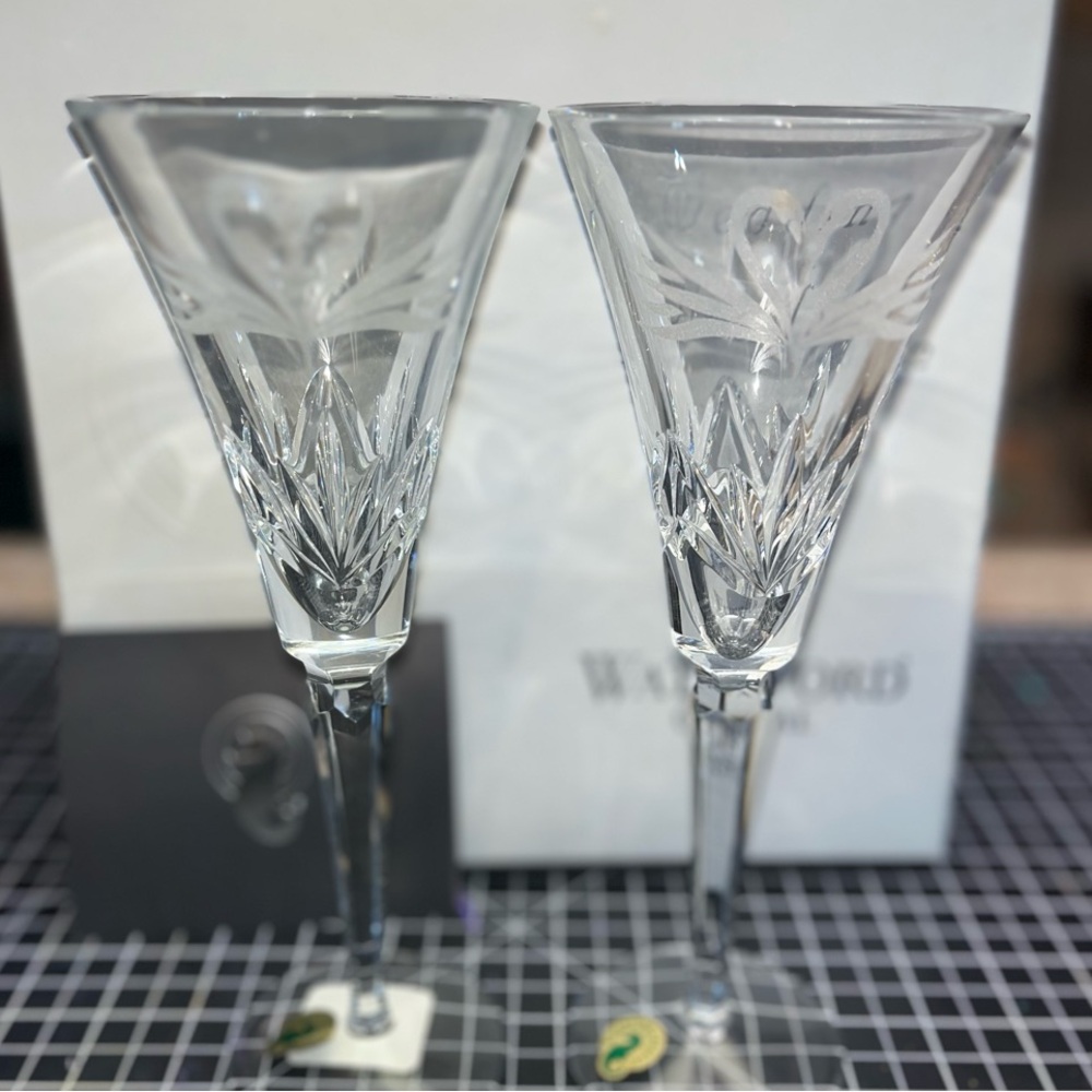 Lead Crystal Wedding Toasting Flute